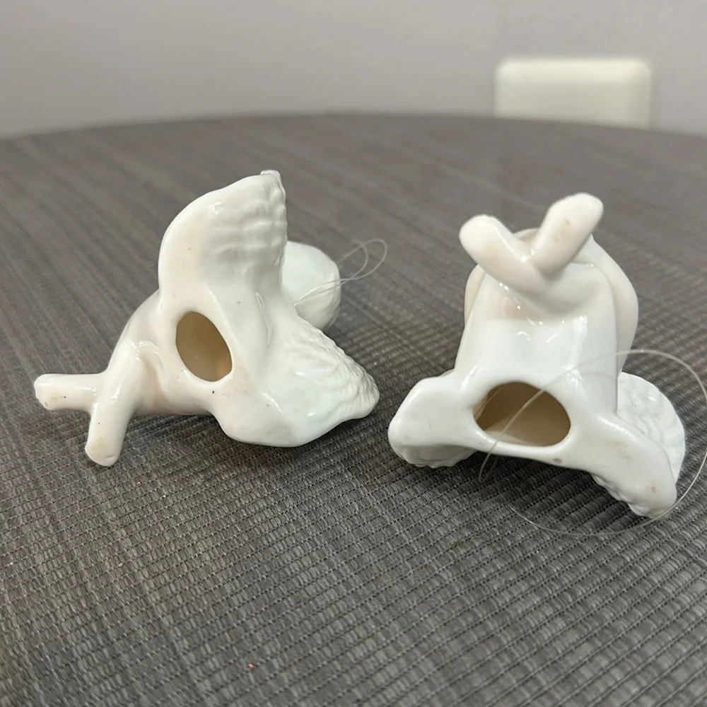 Set of 2 White Ceramic Angels -Vintage Decor